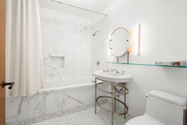 Bathroom, Interior, Marble Walls