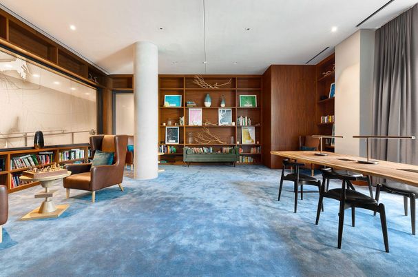 Home Office, Interior, Recessed Lighting, Wooden Walls
