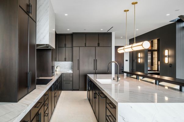 Interior, Kitchen, Pendant Lights, Recessed Lighting, Stainless Steel Appliances