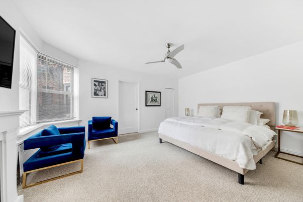 Bedroom, Fireplace, Interior