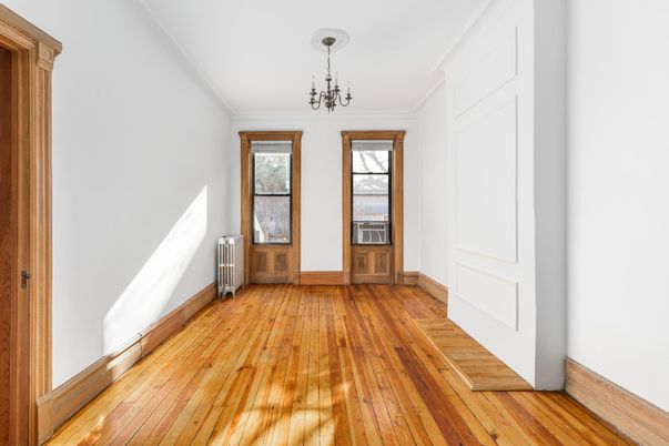 Chandelier, Empty room, Interior, Wood Texture Flooring