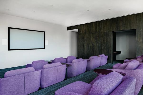Interior, Projection Screen, Recessed Lighting, Theatre Room