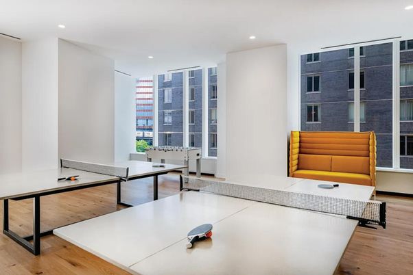 Game Room, Interior, Recessed Lighting, Wood Texture Flooring