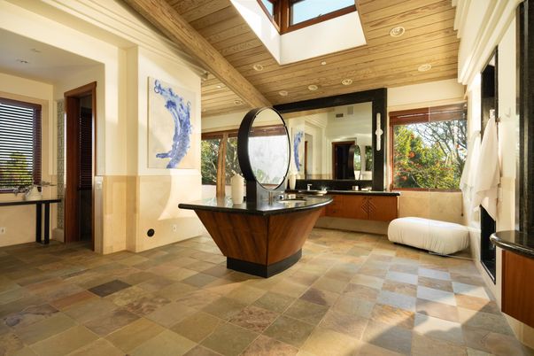 Bathroom, Interior, Recessed Lighting, Wooden Beams, Wooden Ceilings