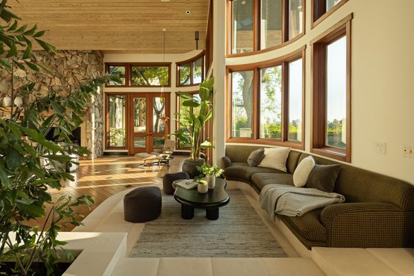 Interior, Living room, Recessed Lighting, Wooden Ceilings