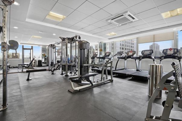 Fitness Equipment, Gym, Interior, Recessed Lighting
