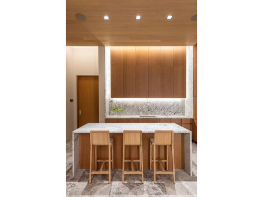 Interior, Kitchen, Recessed Lighting, Wooden Ceilings