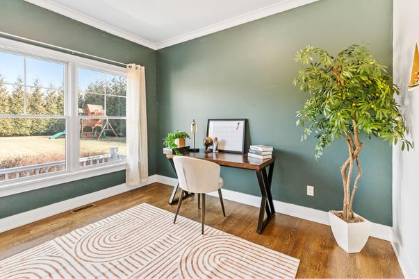 Home Office, Interior, Wood Texture Flooring