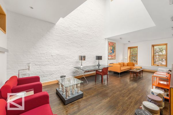 Interior, Living room, Stone Walls, Wood Texture Flooring