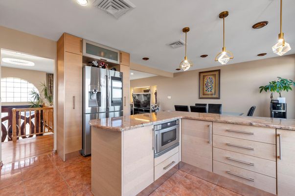 Interior, Kitchen, Pendant Lights, Recessed Lighting, Stainless Steel Appliances