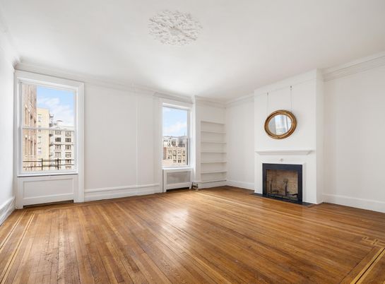 Empty room, Fireplace, Interior, Wood Texture Flooring