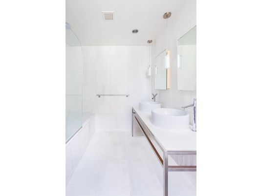 Bathroom, Dual Sink Vanities, Glass Shower, Interior
