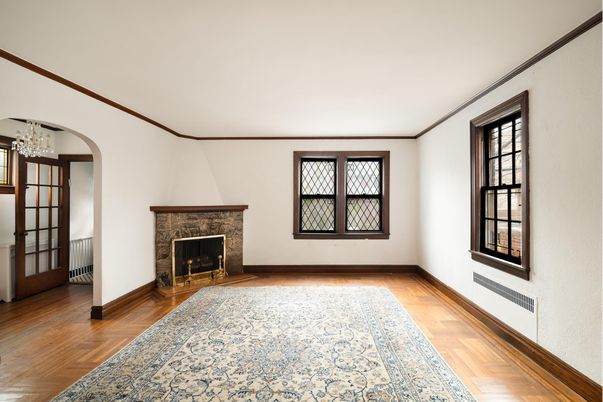 Empty room, Fireplace, Interior, Wood Texture Flooring