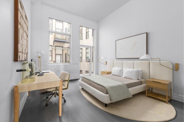 Bedroom, Home Office, Interior, Wood Texture Flooring