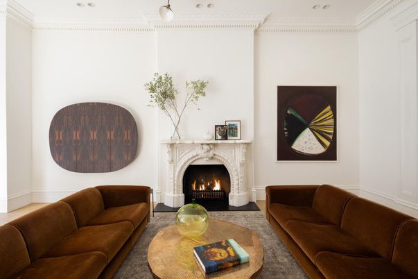 Fireplace, Interior, Living room, Recessed Lighting