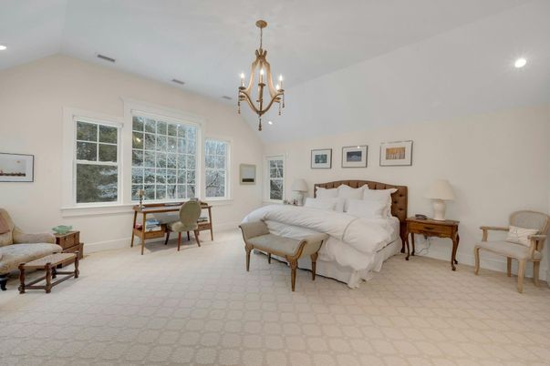 Bedroom, Chandelier, Home Office, Interior, Recessed Lighting