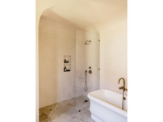 Bathroom, Free Standing Baths, Glass Shower, Interior