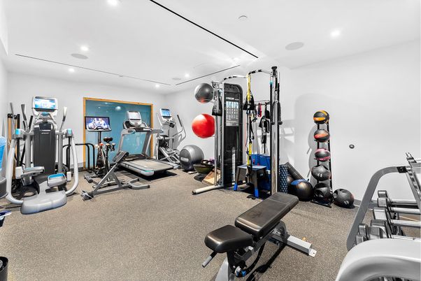 Fitness Equipment, Gym, Interior, Recessed Lighting