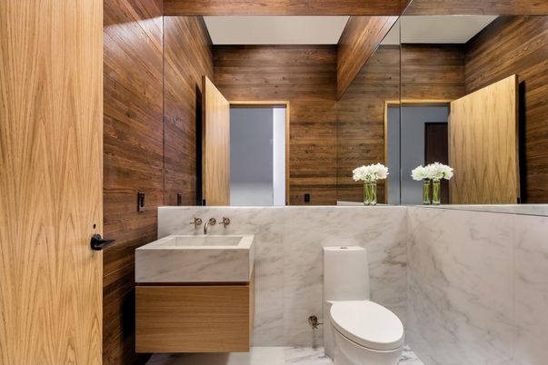 Bathroom, Interior, Wooden Walls