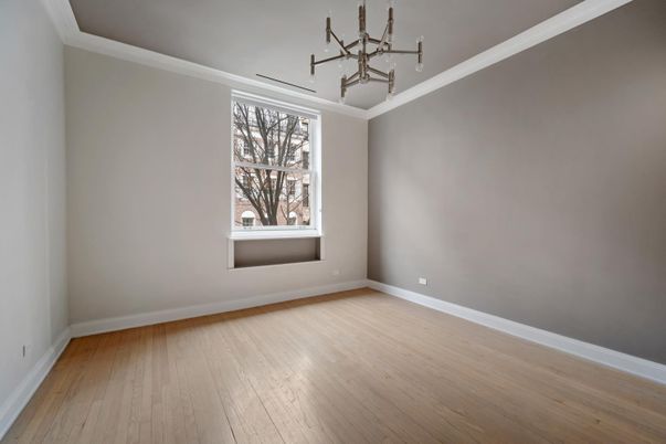 Empty room, Interior, Pendant Lights, Wood Texture Flooring