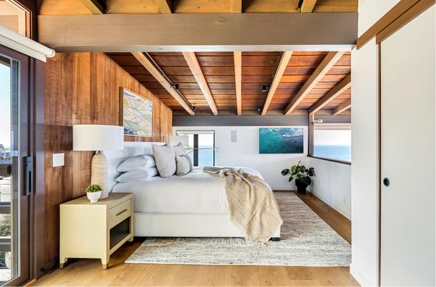 Bedroom, Interior, Wooden Beams, Wooden Ceilings, Wood Texture Flooring