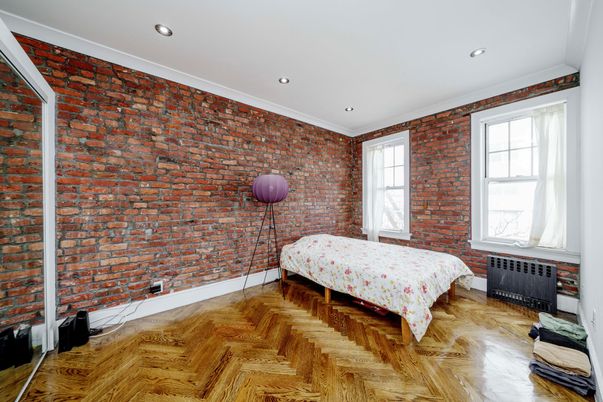 Interior, Recessed Lighting, Stone Walls, Wood Texture Flooring