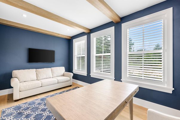 Interior, Living room, Recessed Lighting, Wooden Beams, Wood Texture Flooring