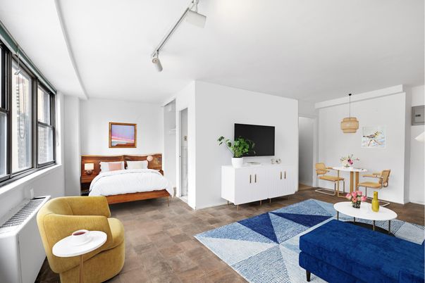Bedroom, Interior, Pendant Lights, Wood Texture Flooring