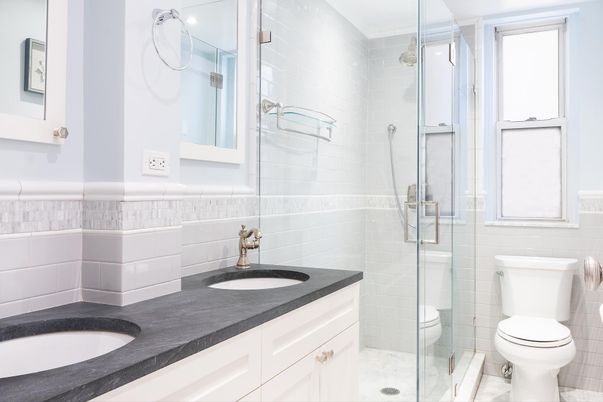 Bathroom, Dual Sink Vanities, Glass Shower, Interior