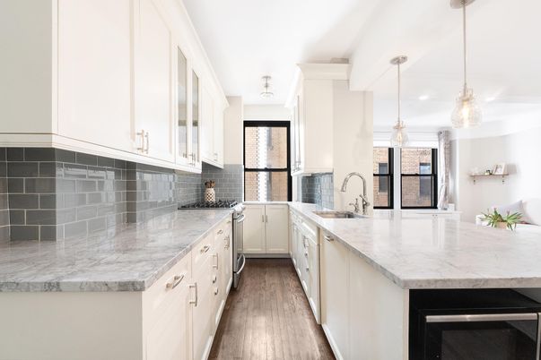 Interior, Kitchen, Pendant Lights, Wood Texture Flooring