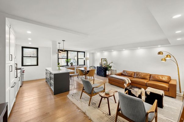 Dining room, Interior, Kitchen, Living room, Pendant Lights, Recessed Lighting, Wood Texture Flooring