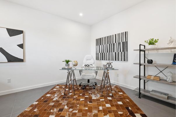 Home Office, Interior, Recessed Lighting