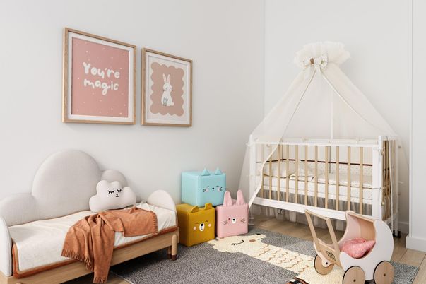 Bedroom, Interior, Wood Texture Flooring