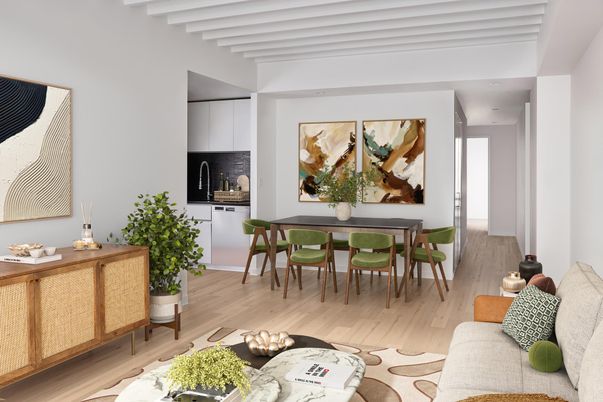 Dining room, Interior, Wood Texture Flooring