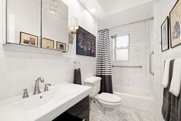 Bathroom, Glass Shower, Interior, Marble, Marble Walls, Recessed Lighting