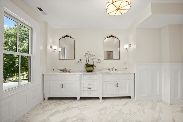 Bathroom, Dual Sink Vanities, Interior, Marble