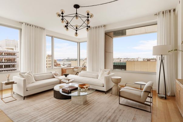 Interior, Living room, Pendant Lights, Wood Texture Flooring