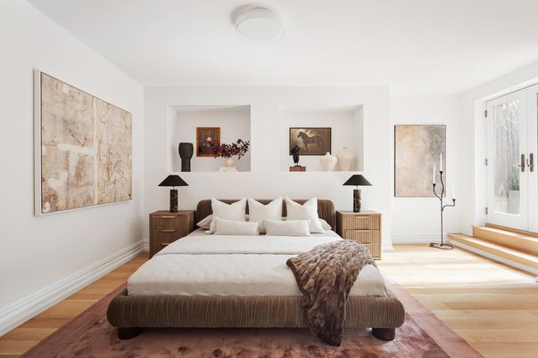 Bedroom, Interior, Wood Texture Flooring