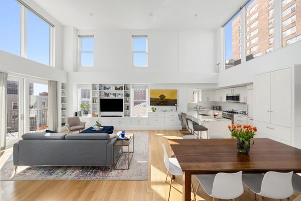 Dining room, Interior, Kitchen, Living room, Stainless Steel Appliances, Wood Texture Flooring