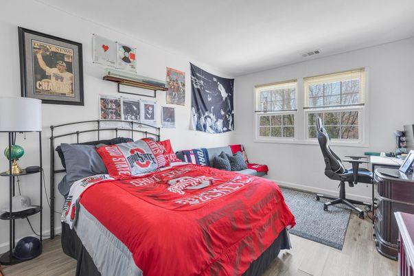 Bedroom, Home Office, Interior, Wood Texture Flooring