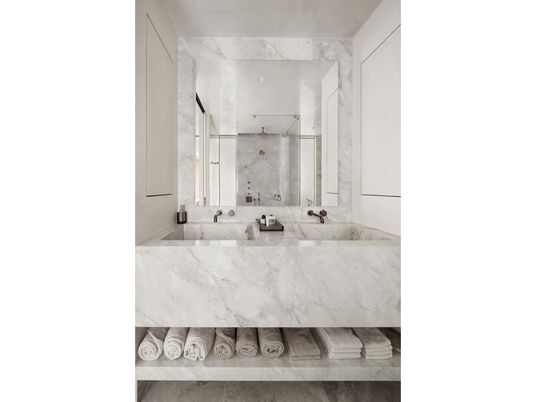 Bathroom, Interior, Marble Walls