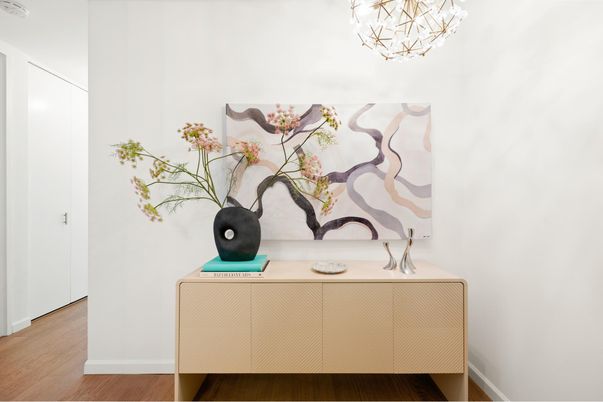 Chandelier, Home Office, Interior, Wood Texture Flooring