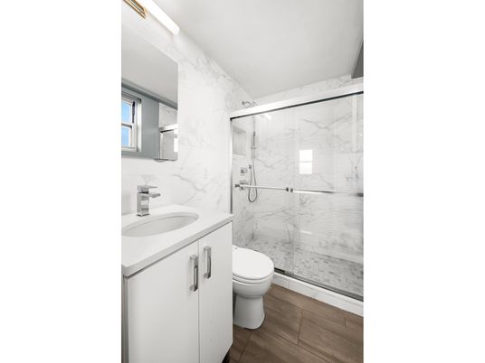 Bathroom, Glass Shower, Interior, Marble Walls