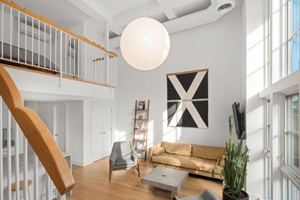 Interior, Living room, Pendant Lights, Wood Texture Flooring