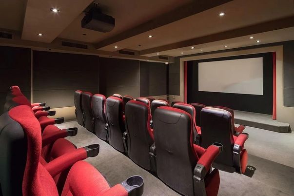 Home Theatre Room, Interior, Projection Screen, Recessed Lighting, Theatre Room