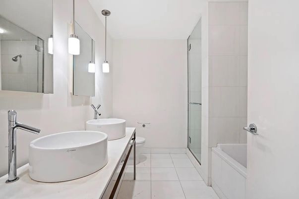 Bathroom, Dual Sink Vanities, Free Standing Baths, Glass Shower, Interior, Pendant Lights
