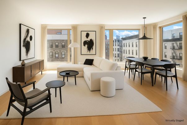 Dining room, Interior, Living room, Pendant Lights, Wood Texture Flooring
