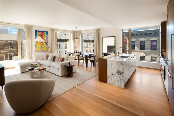 Dining room, Interior, Kitchen, Living room, Pendant Lights, Wood Texture Flooring