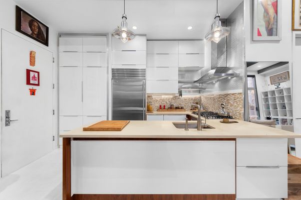Interior, Kitchen, Pendant Lights, Recessed Lighting, Stainless Steel Appliances