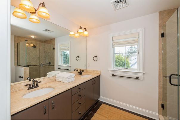 Bathroom, Dual Sink Vanities, Glass Shower, Interior